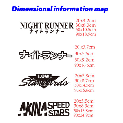 Jdm Sticker Night Runner Not Fast Just Loud Low