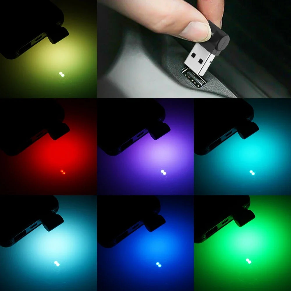 MINI USB Interior Atmosphere Emergency Lighting Colorful