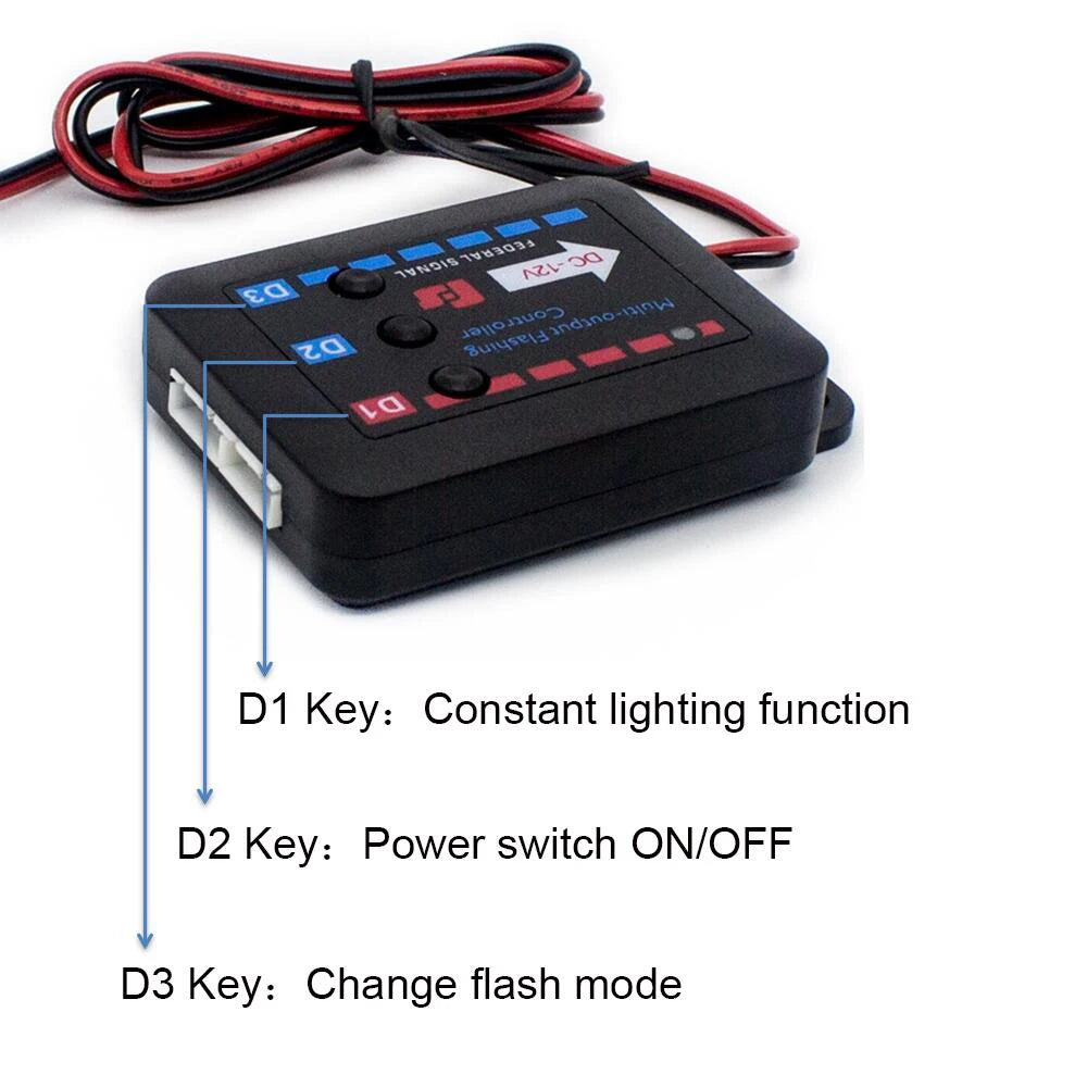 Grille Strobe Flash Warning Eagle Eye Fog Wireless Remote