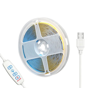 For Tv Mirror Cabinet Light 5V USB Cob Strip 320leds M 3KEY