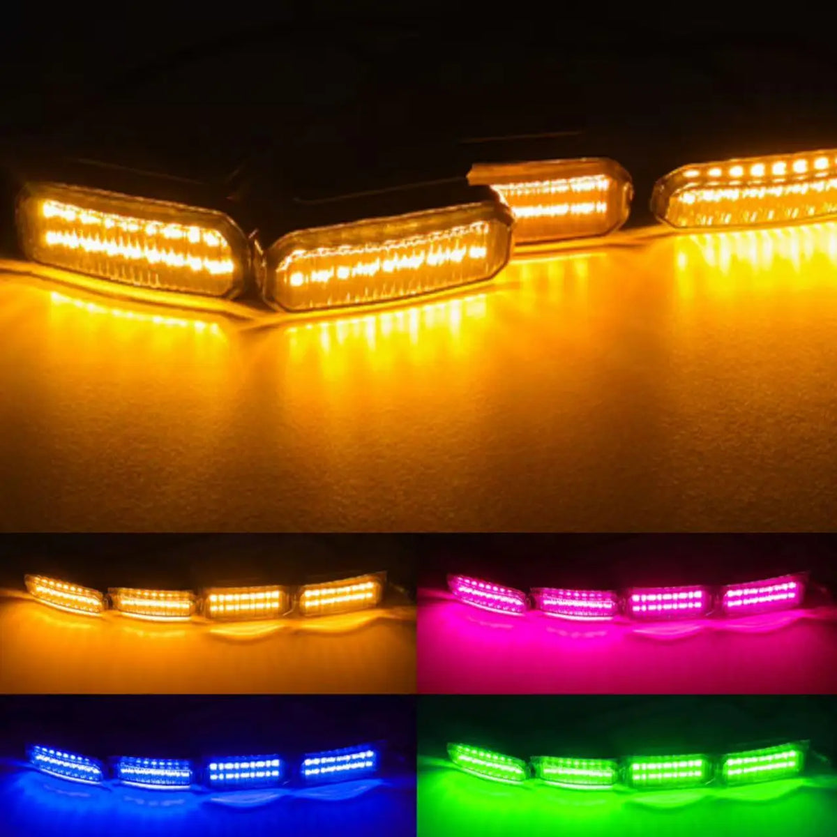 For Mitsubishi Pajero V93 LED Front Grille Safety Warning