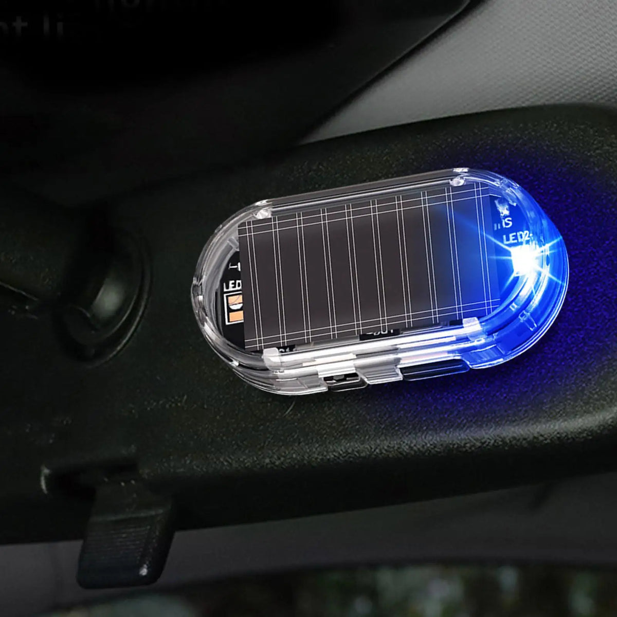 1PCS Solar Powered Fake Security Blue Red Simulated Wireless
