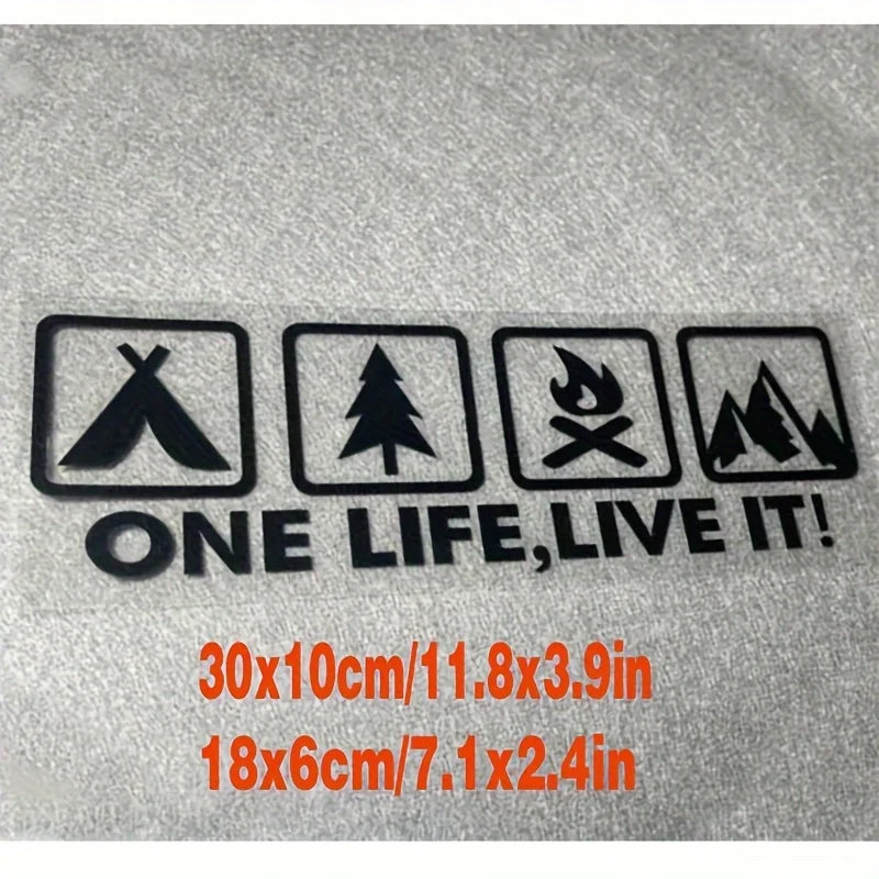 For Vehicle Auto Window Tail Body One Life Live It Camping