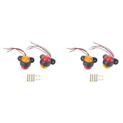 aea6-4pcs Truck Trailer Lamps 24V Side Marker Warning Signal