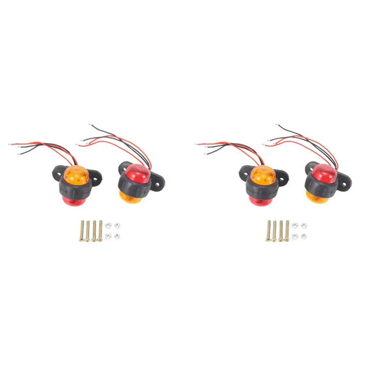 aea6-4pcs Truck Trailer Lamps 24V Side Marker Warning Signal