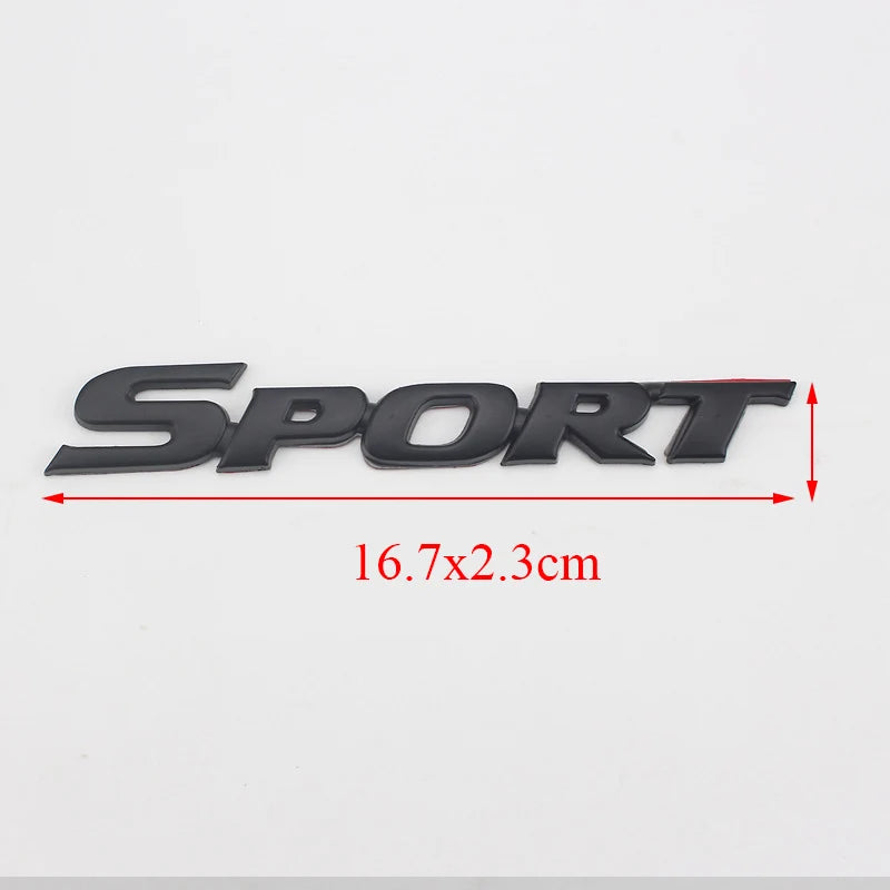For Highlander Rav4 Yaris Sport Logo 3D Chrome Black Metal