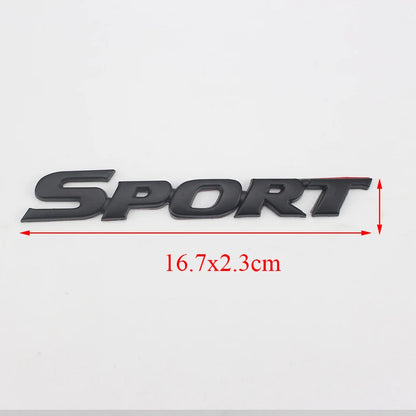 For Highlander Rav4 Yaris Sport Logo 3D Chrome Black Metal
