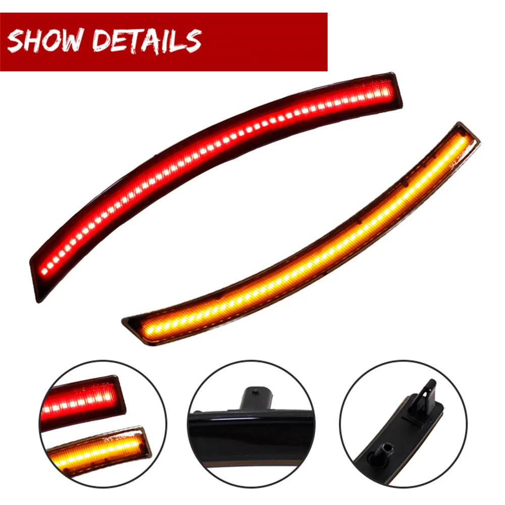 For Chevrolet Corvette C7 Front Rear Bumper Side Marker Turn