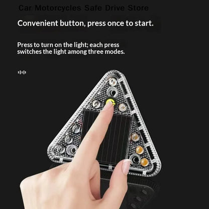 Solar Warning Anti Collision Truck Tail Flashing Magnetic Touch
