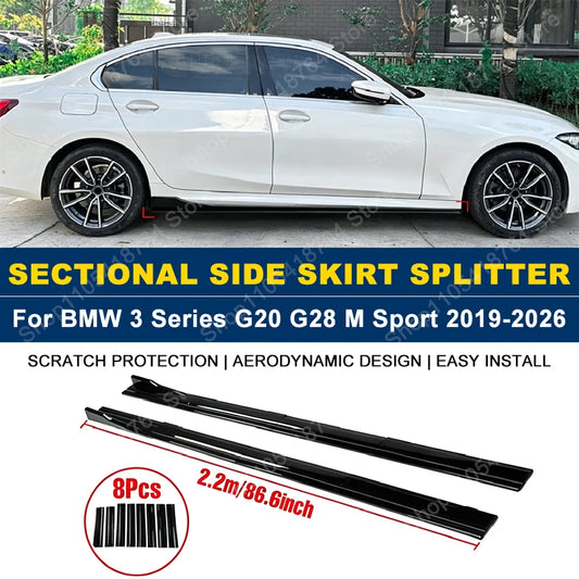 For BMW 3 Series G20 G28 2.2m 86.6 Side Skirts Extension Rocker
