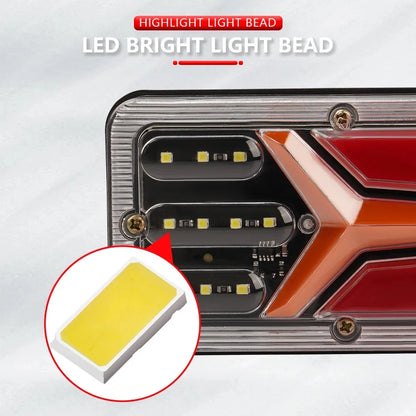 2PCS 12 24V Taillight Assembly Truck Pickup Box Type