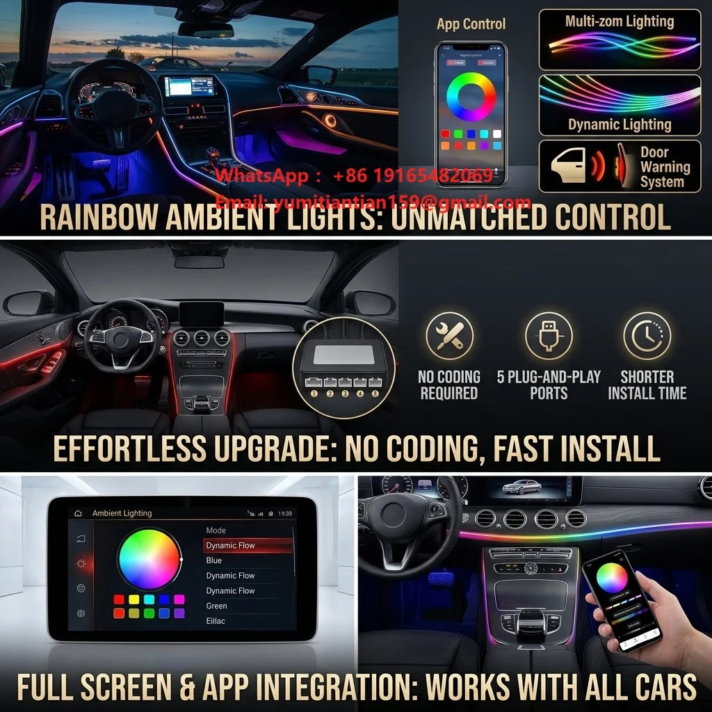 For Audi 2022-2025 Factory Ambient Lighting Upgrade Interior A7L