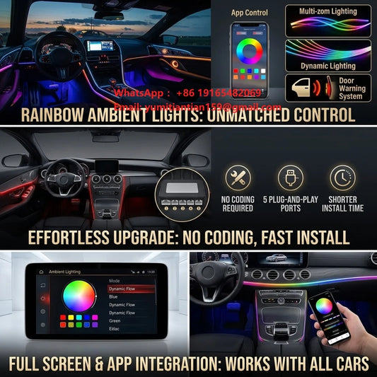 For Audi 2022-2025 Factory Ambient Lighting Upgrade Interior A7L