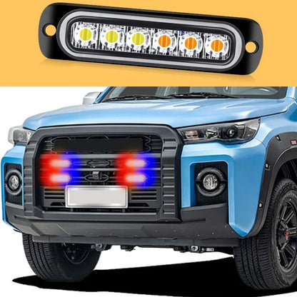 2PCS Strobe 12V 24V 6LED Truck Trailer Stroboscopes Emergency