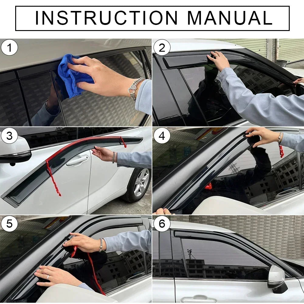 For BMW 5 Series E39 Sedan Window Visor 1997 1998 1999 2000 2001