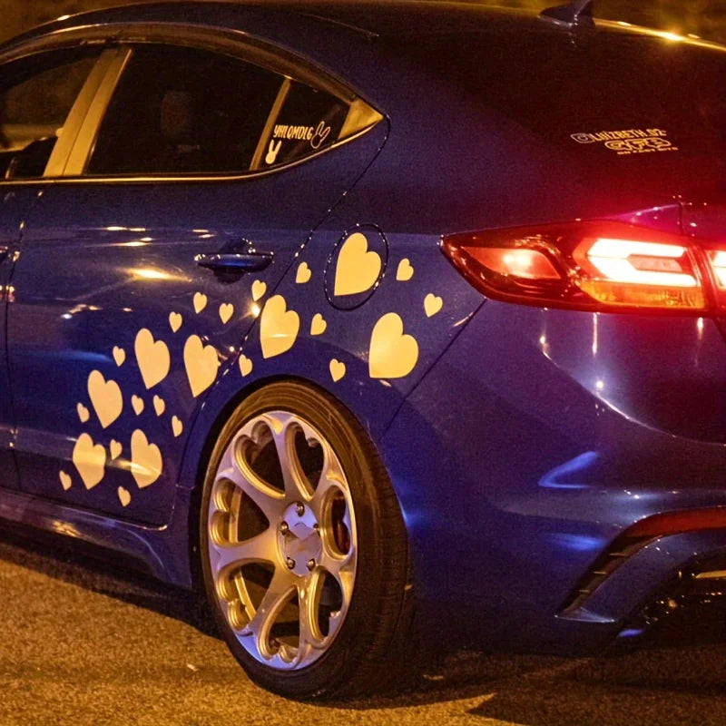 30PCS Hearts Stickers self-adhesive Vinyl Decals Fender Bumper