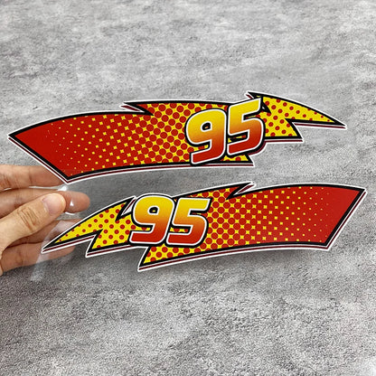 For Auto Rear Windshield Window Door 1pair Lightning Stickers