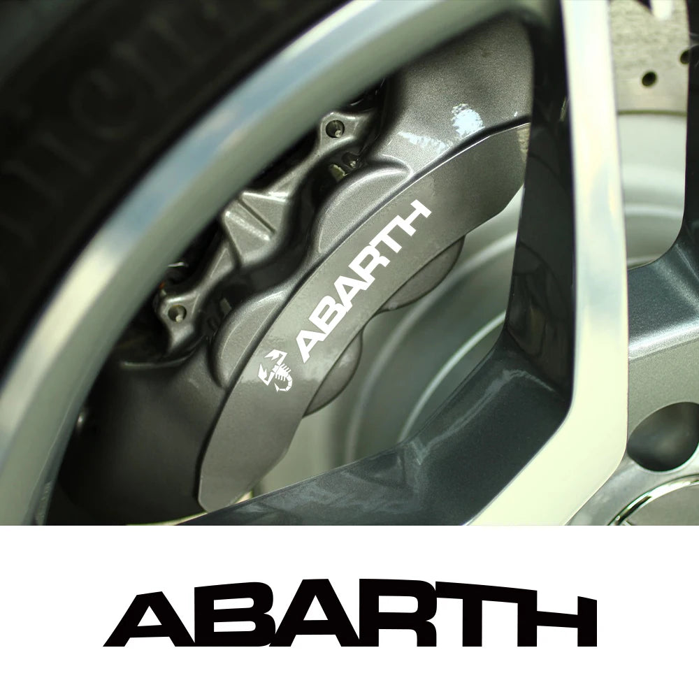 For Fiat 500 Abarth Punto Panda 6PCS Brake Caliper Badge Sticker