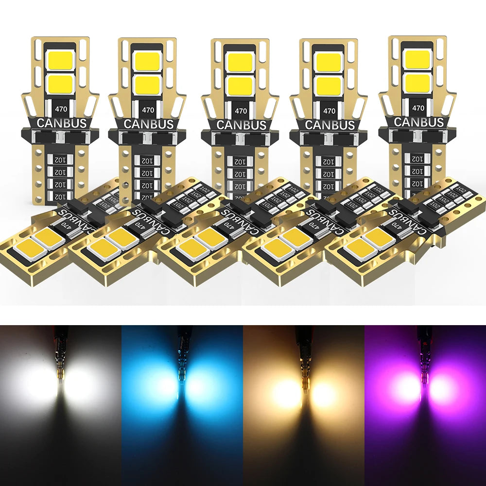 Bmtxms 10PCS Canbus 194 501 T10 W5W Bulb No