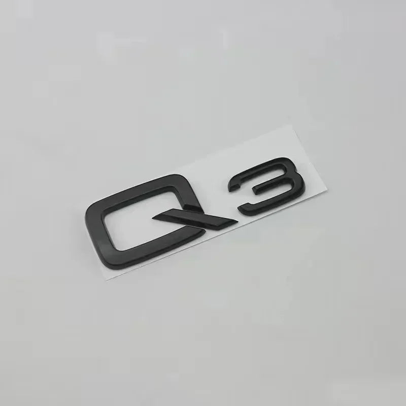 For Audi Q3 2013-2022 4Ring Logo ABS Black Hood Front Grille