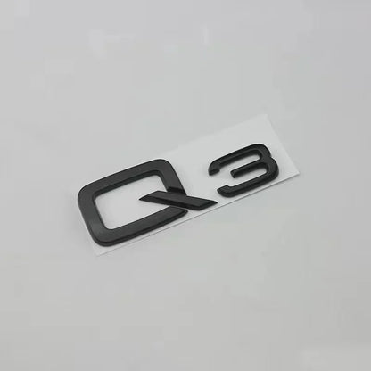 For Audi Q3 2013-2022 4Ring Logo ABS Black Hood Front Grille