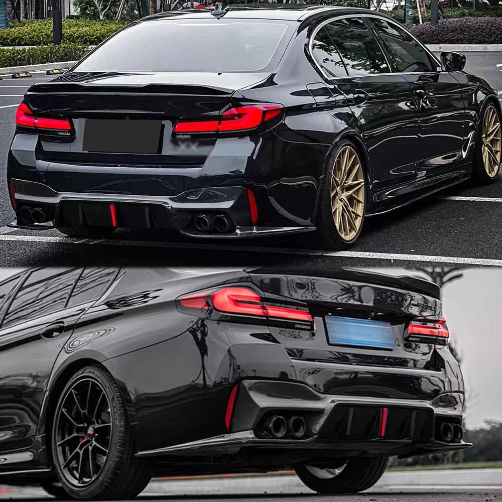 For BMW 5 Series G30 G31 Rear Bumper Lip Spoiler Diffuser