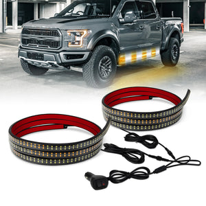 2PC Pedal Inch 720 Emergency Strobe Side Step Strip