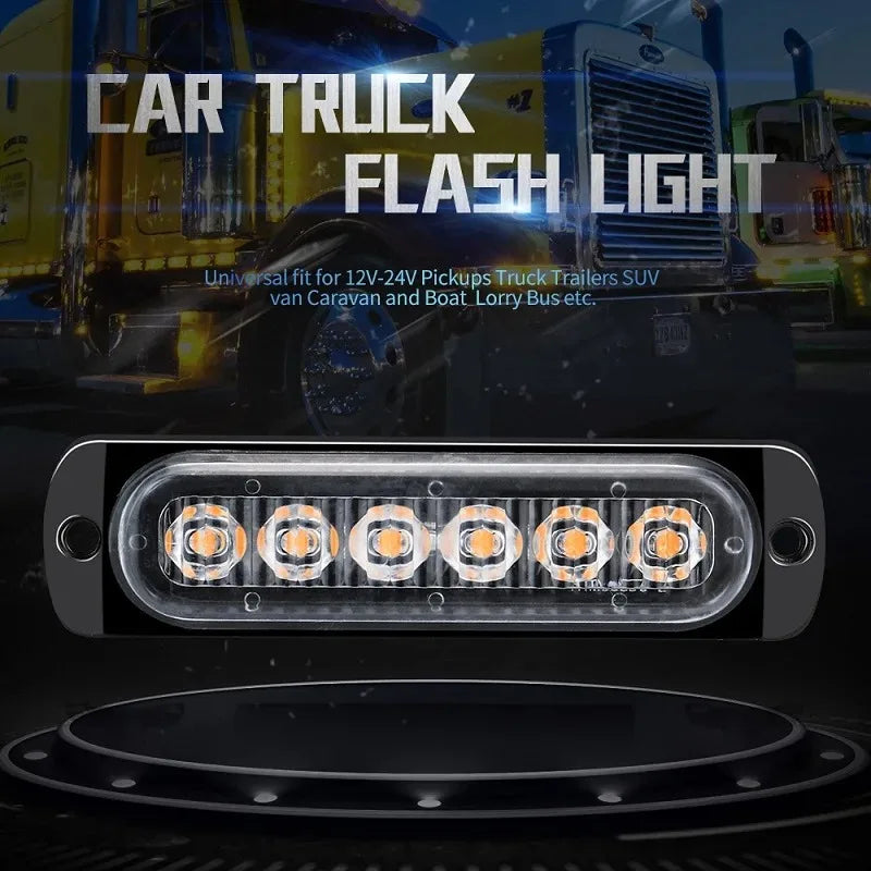 2PCS Strobe Side Marker Warning Daytime Running Truck Tail