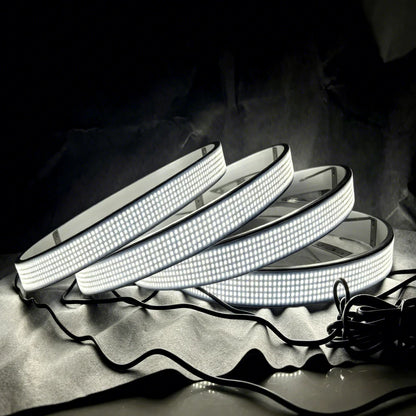 For Auto Row Single Side Pure White Wheel Ring Rim Kit