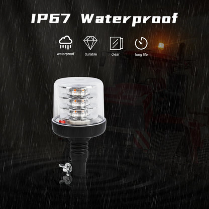 For Trialer Agricultural Beacon Yellow 1PC Strobe Truck Roof