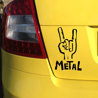 11x18cm Heavy Metal Rock Gestures self-adhesive Vinyl Sticker