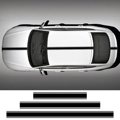 Hood Roof Tail Stickers Long Strip Graphics Vinyl Film