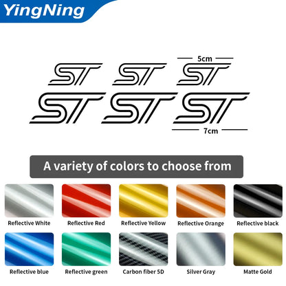For Ford Focus Fiesta Mondeo Kuga 6PCS Waterproof Vinyl Decal
