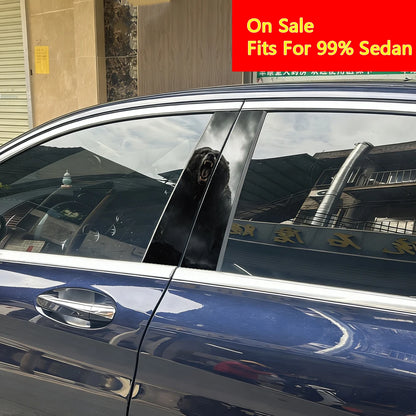 2PCS Fierce Aggressive Black Bear Window Pillar Sticker Fit