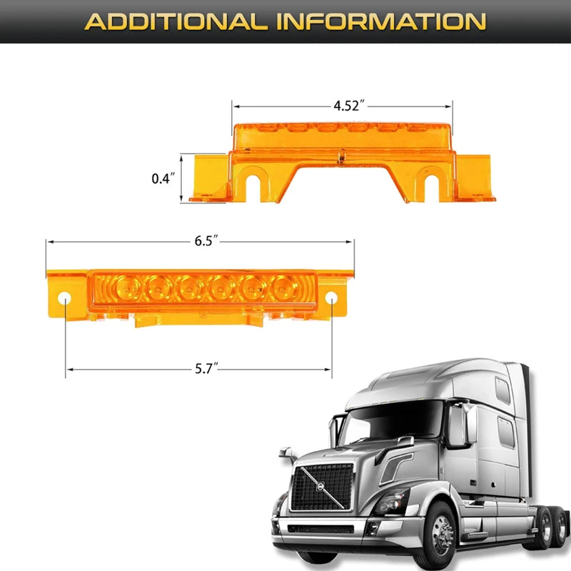 For 2004 Vn 2003-2020 Vnl Semi-Truck 5PC Cab Roof Marker Running