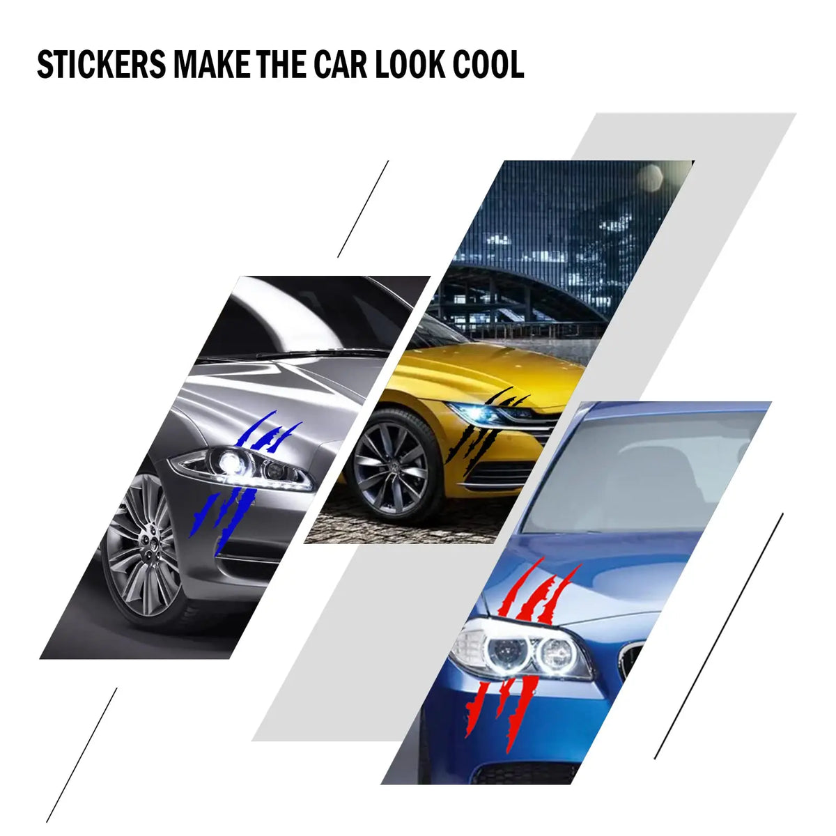 For Headlight Body 1PC Sticker Reflective Monster Claw Vinyl