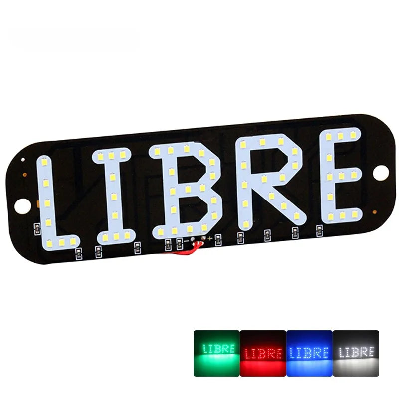 For Vehicles White Green Blue Red Libre Windshield Warning