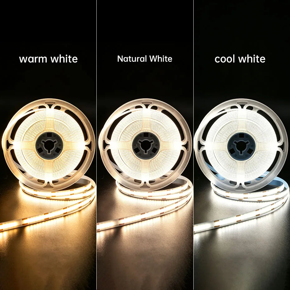 For Tv Mirror Cabinet Light 5V USB Cob Strip 320leds M 3KEY