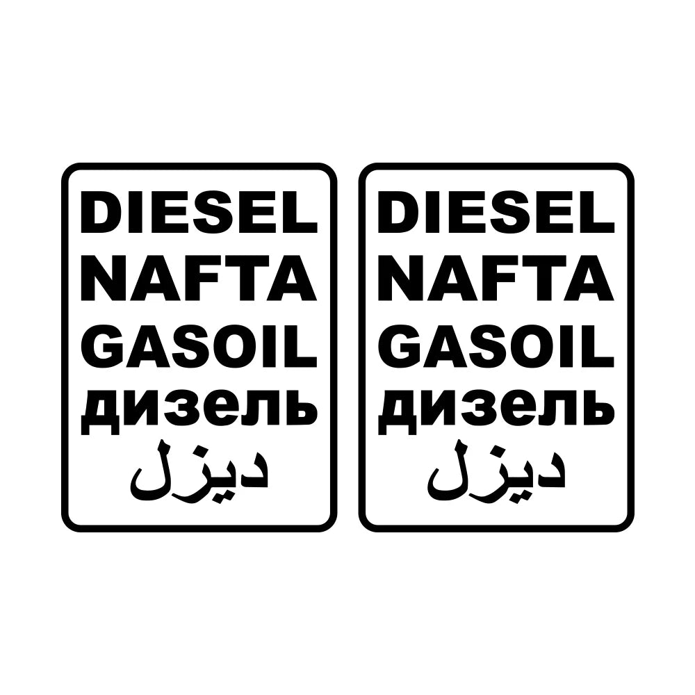 2PCS Diesel Nafta Gasoil Side Sticker Decor Film Decal
