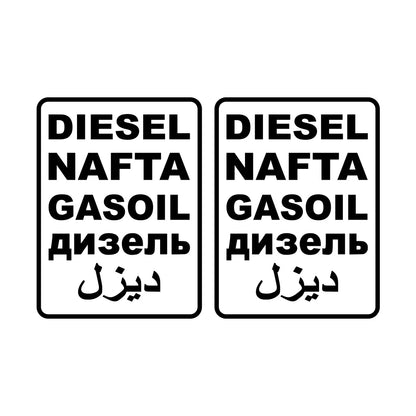 2PCS Diesel Nafta Gasoil Side Sticker Decor Film Decal