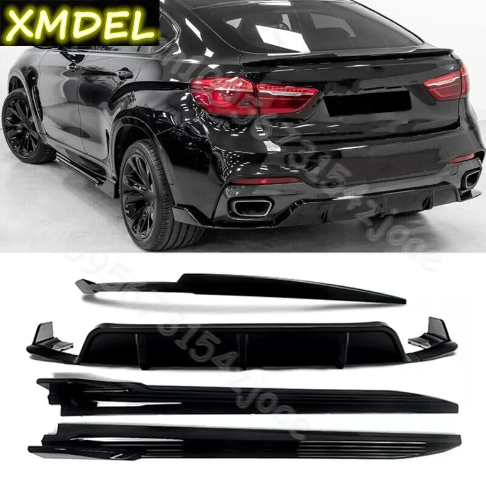 For BMW X6 F16 M Sport Front Lip Rear Spoiler Diffuser Side