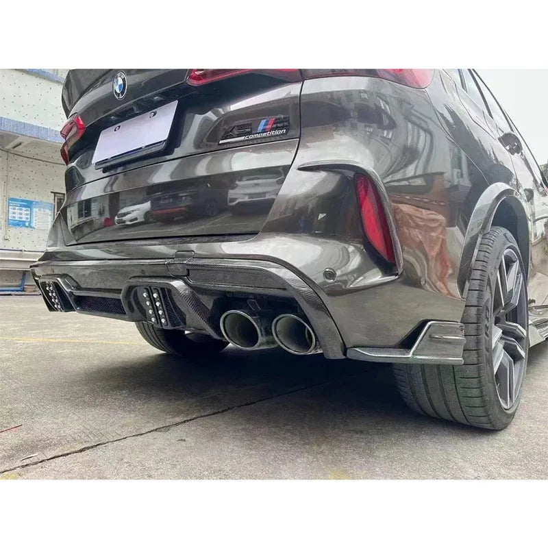 For BMW X5M F95 X6M F96 2019 Carbon Fiber Rear Bumper Diffuser