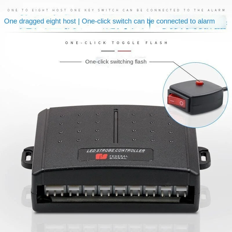 In SUV Grille Strobe Warning Flashing External Wireless Control