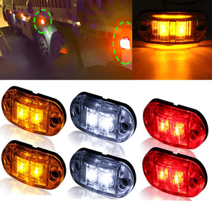 4PCS 12V 24V Side Marker Warning Trailer Trucks Caravan