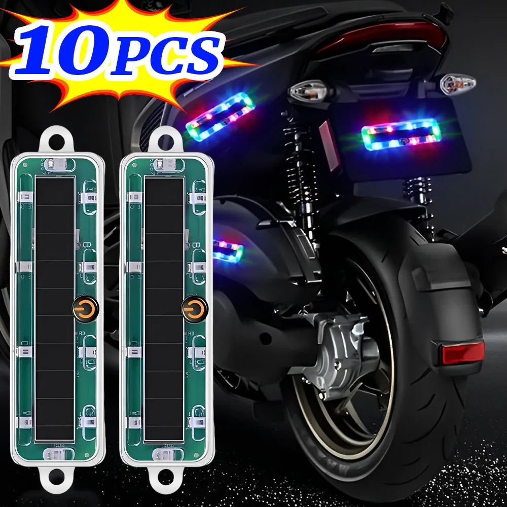solar-powered Strobe Motorcycle Bike Highlight Waterproof