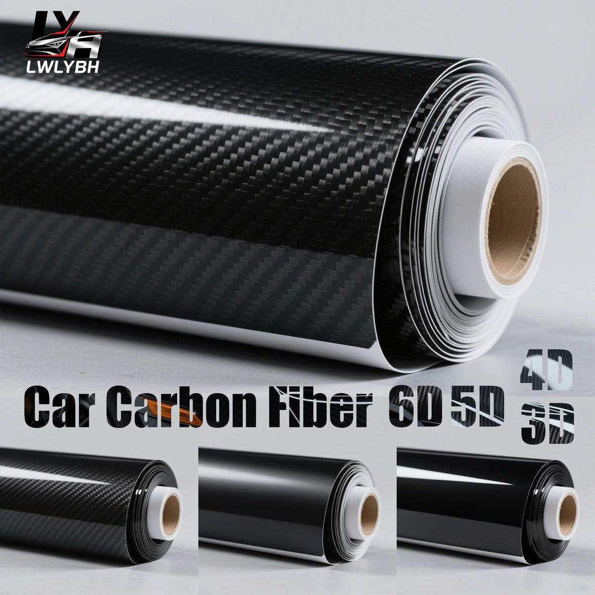 Carbon Fiber Body Film Black Vinyl Wrap Sticker Matte