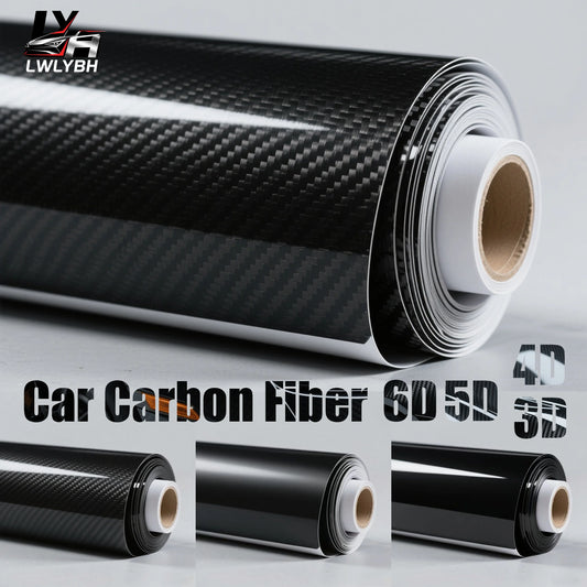 Carbon Fiber Body Film Black Vinyl Wrap Sticker Matte