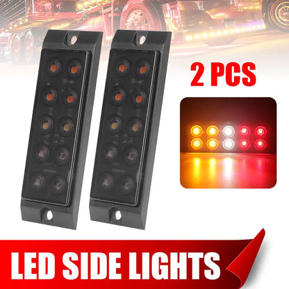 For Scania 2PCS 12v-24v Truck Side Marker Trailer Reflector Van