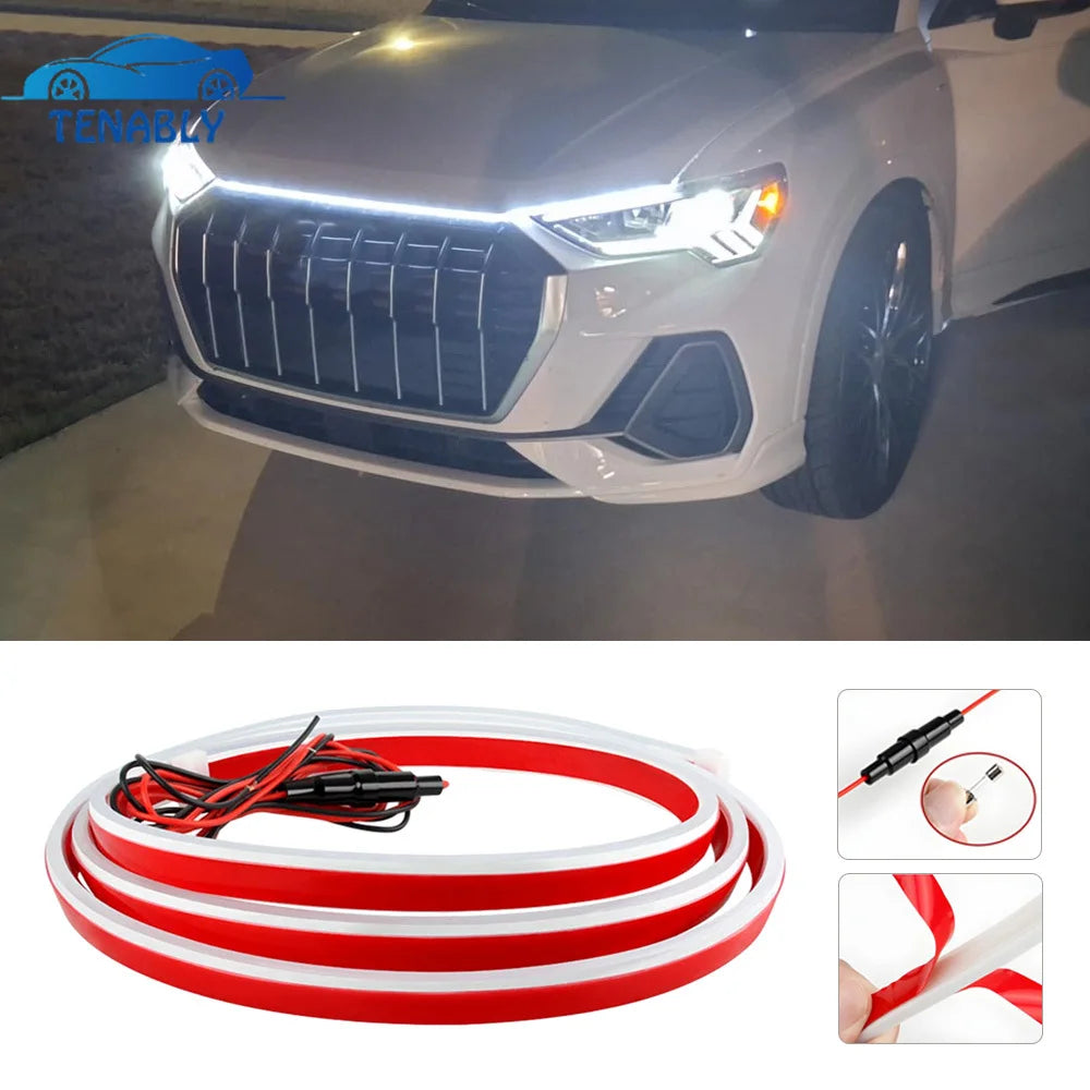 Daytime Running Strip 12V Exterior Hood Dynamic Scan Startup