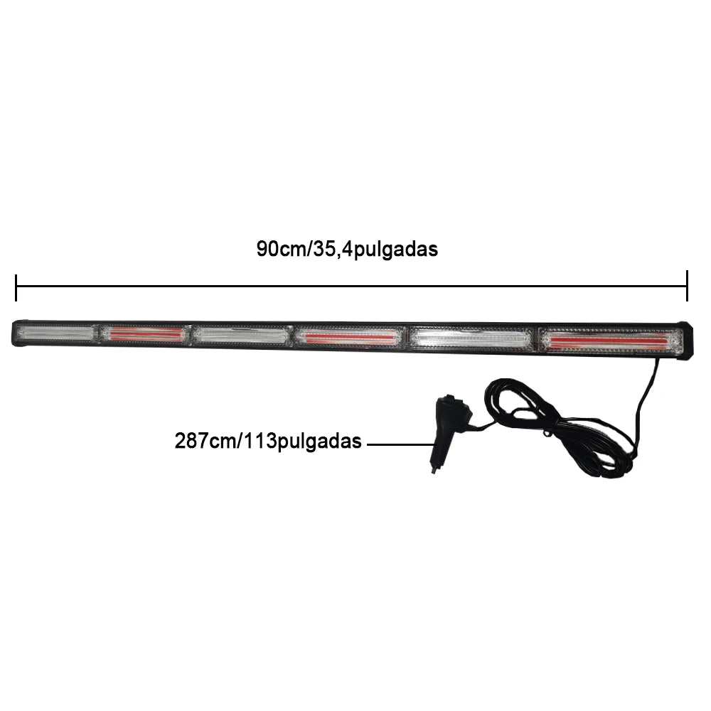 For 12-24V Fit 35.4inch Flashing Strobe Cable Length 287CM